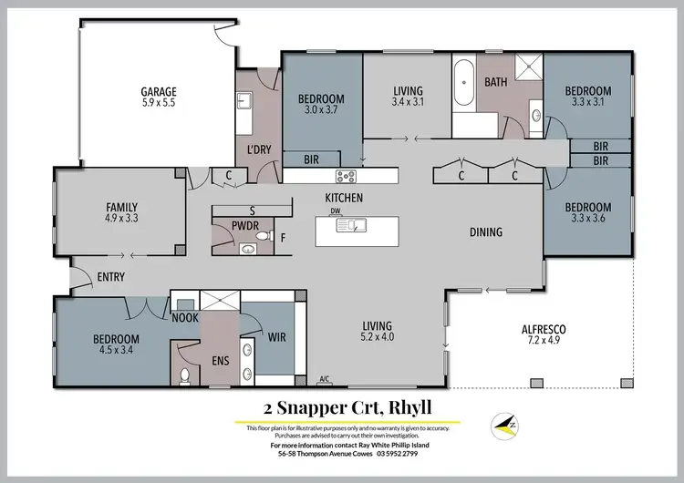 Floorplan of Homely house listing, 2 Snapper Court, Rhyll VIC 3923