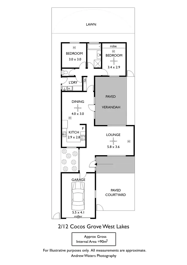 Floorplan of Homely house listing, 2/12 Cocos Grove, West Lakes SA 5021