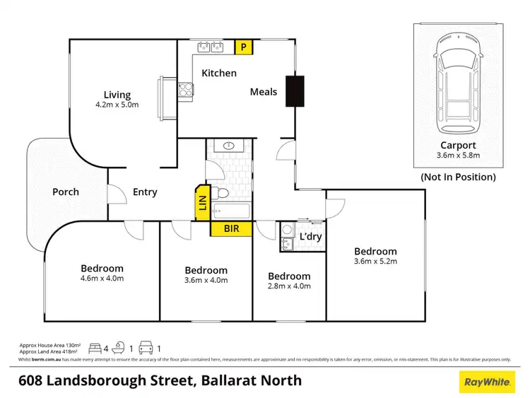 Floorplan of Homely house listing, 608 Landsborough Street, Ballarat North VIC 3350