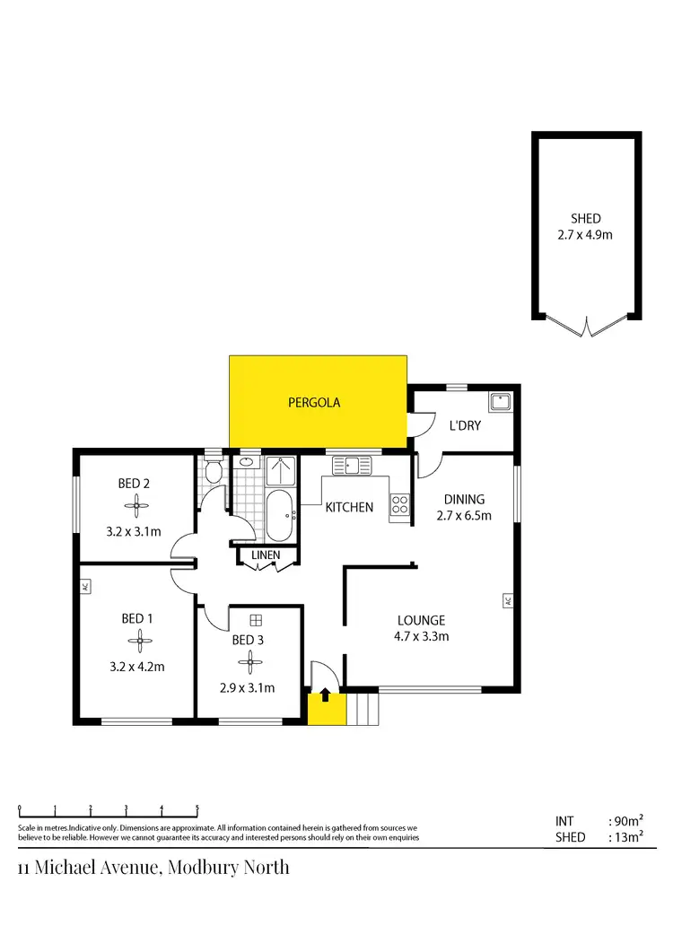 Floorplan of Homely house listing, 11 Michael Avenue, Modbury North SA 5092