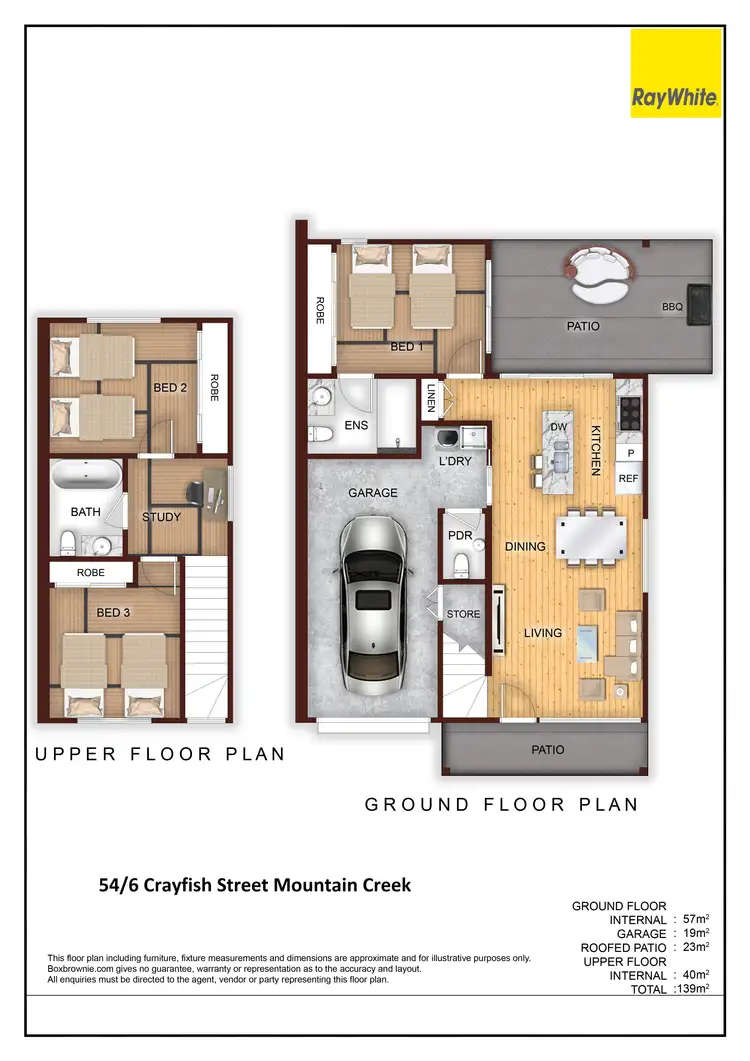 Floorplan of Homely townhouse listing, 54/6 Crayfish Street, Mountain Creek QLD 4557