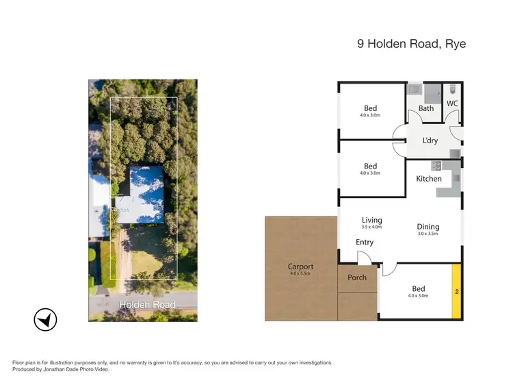 Floorplan of Homely house listing, 9 Holden Road, Rye VIC 3941