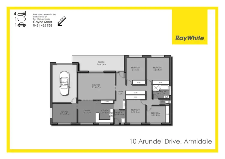 Floorplan of Homely house listing, 10 Arundel Drive, Armidale NSW 2350