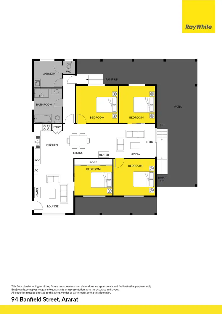 Floorplan of Homely house listing, 94 Banfield Street, Ararat VIC 3377
