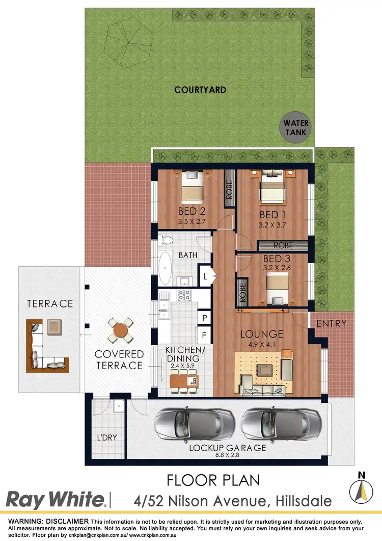 Floorplan of Homely villa listing, 4/52 Nilson Avenue, Hillsdale NSW 2036