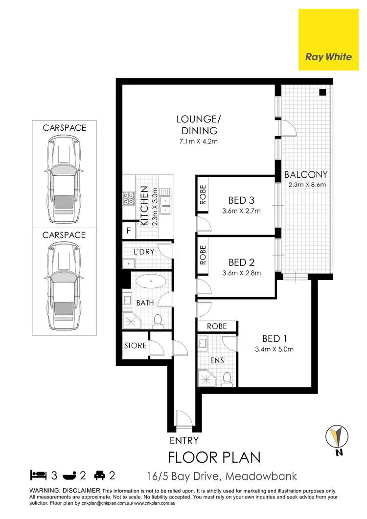 Floorplan of Homely apartment listing, 16/5 Bay Dr., Meadowbank NSW 2114