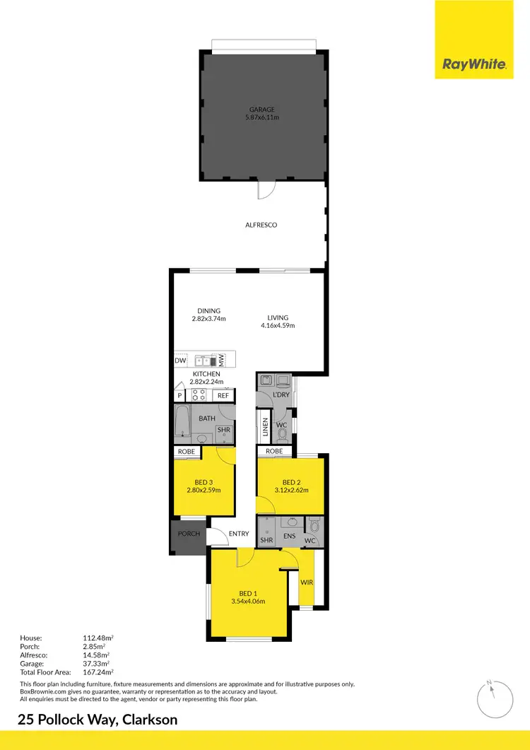 Floorplan of Homely house listing, 25 Pollock Way, Clarkson WA 6030