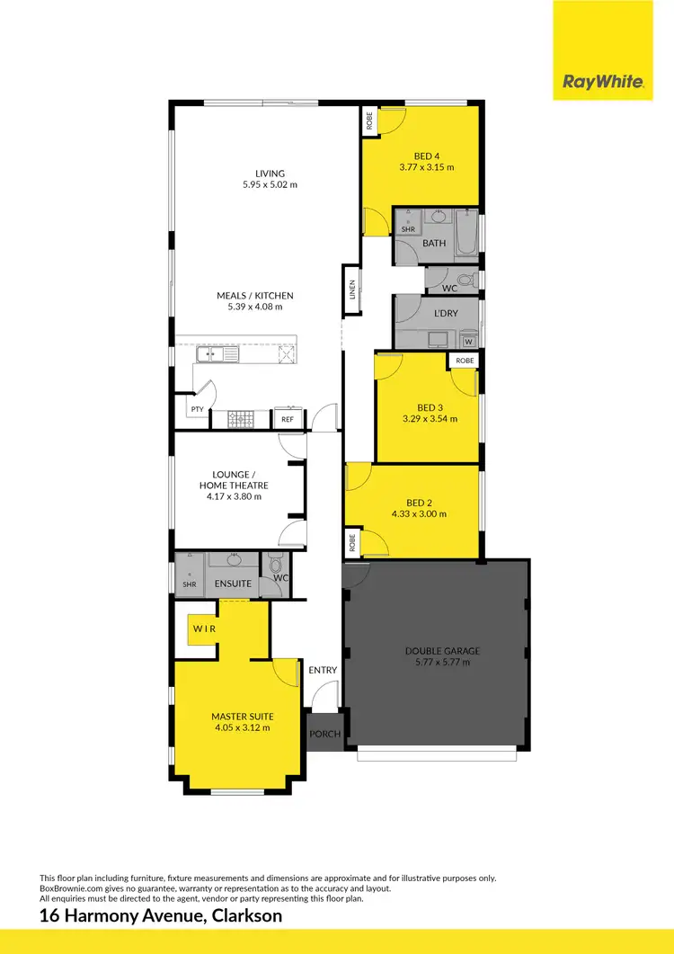 Floorplan of Homely house listing, 16 Harmony Avenue, Clarkson WA 6030