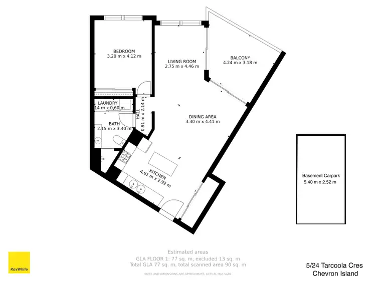 Floorplan of Homely apartment listing, 5/24 Tarcoola Crescent, Chevron Island QLD 4217