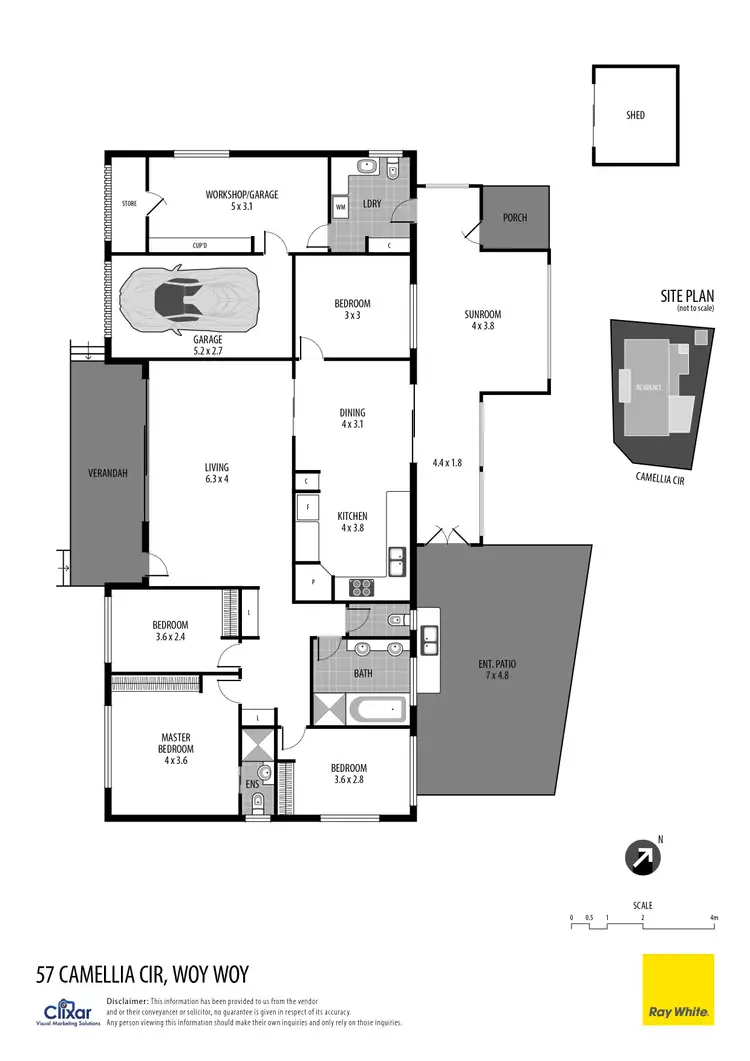 Floorplan of Homely house listing, 57 Camellia Circle, Woy Woy NSW 2256