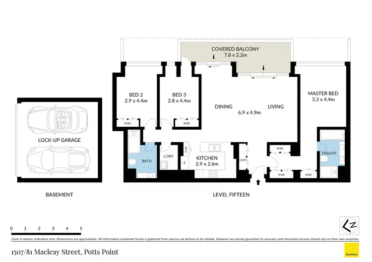 Floorplan of Homely apartment listing, 1507/81 Macleay Street, Potts Point NSW 2011