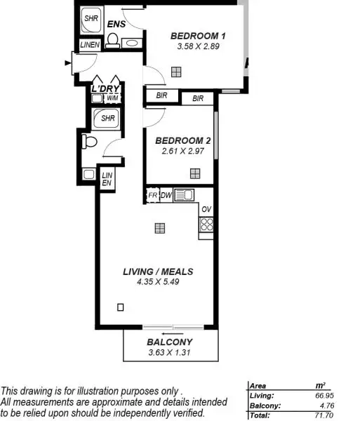 Floorplan of Homely apartment listing, 3/12 City View Boulevard, Lightsview SA 5085