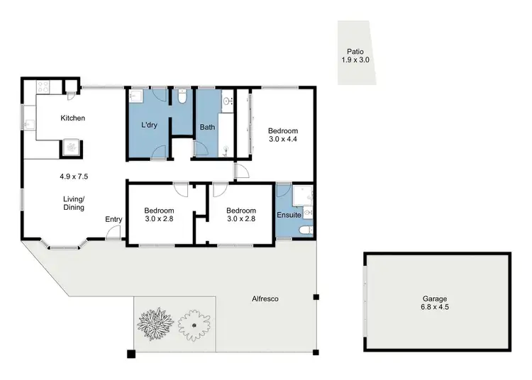 Floorplan of Homely house listing, 8 Rose Court, Benalla VIC 3672