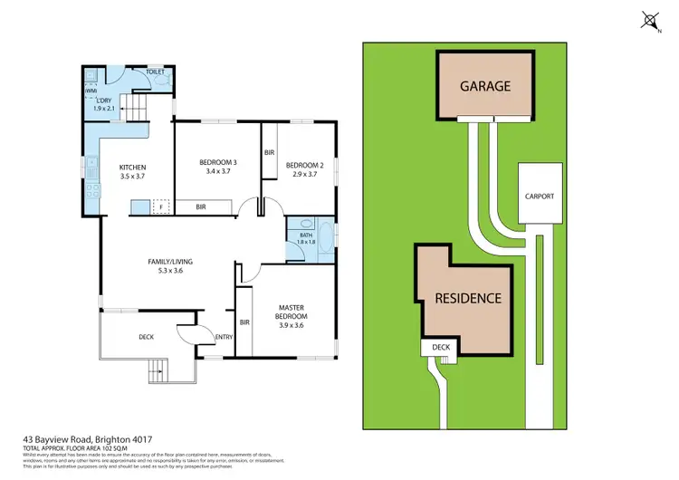 Floorplan of Homely house listing, 43 Bayview Road, Brighton QLD 4017
