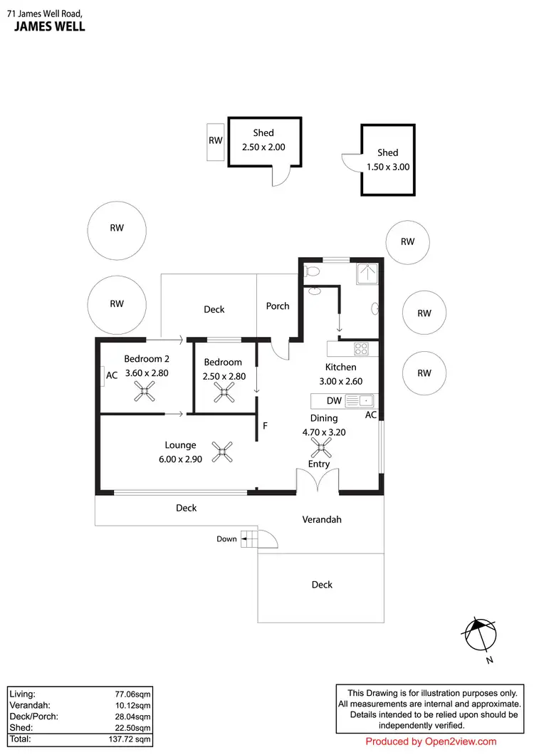 Floorplan of Homely house listing, 71 James Well Road, James Well SA 5571