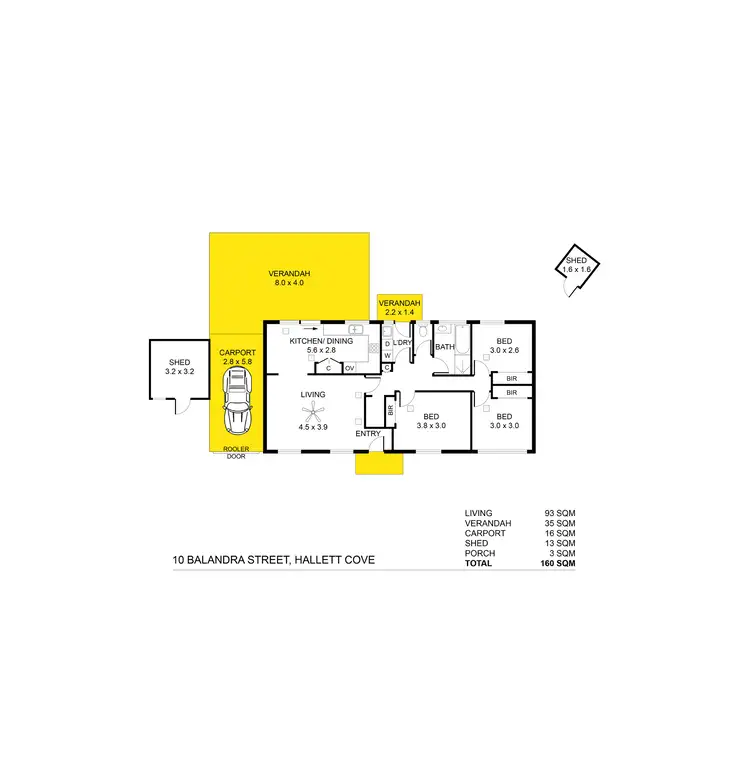 Floorplan of Homely house listing, 10 Balandra Street, Hallett Cove SA 5158