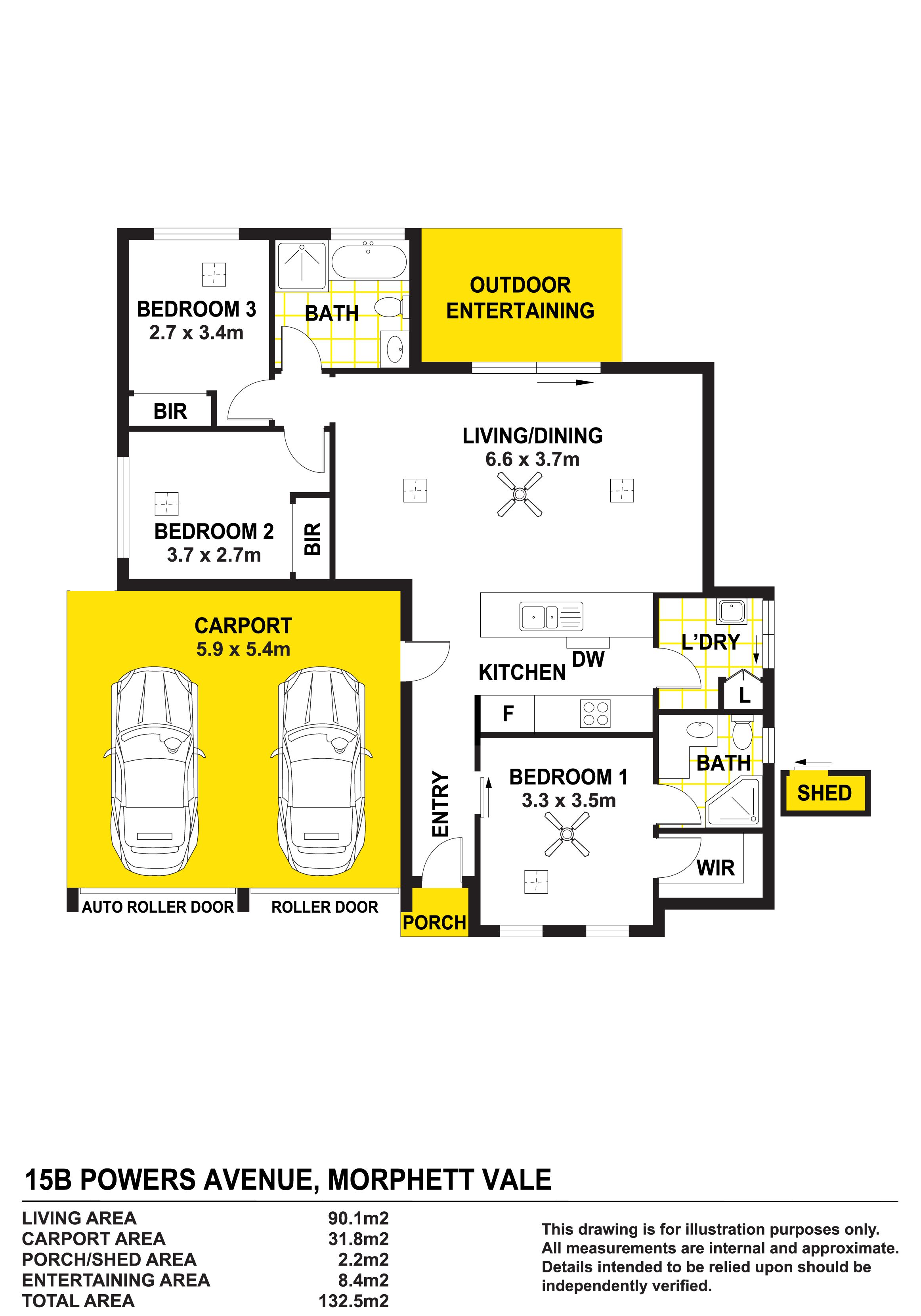 Floorplan of Homely house listing, 15B Powers Avenue, Morphett Vale SA 5162