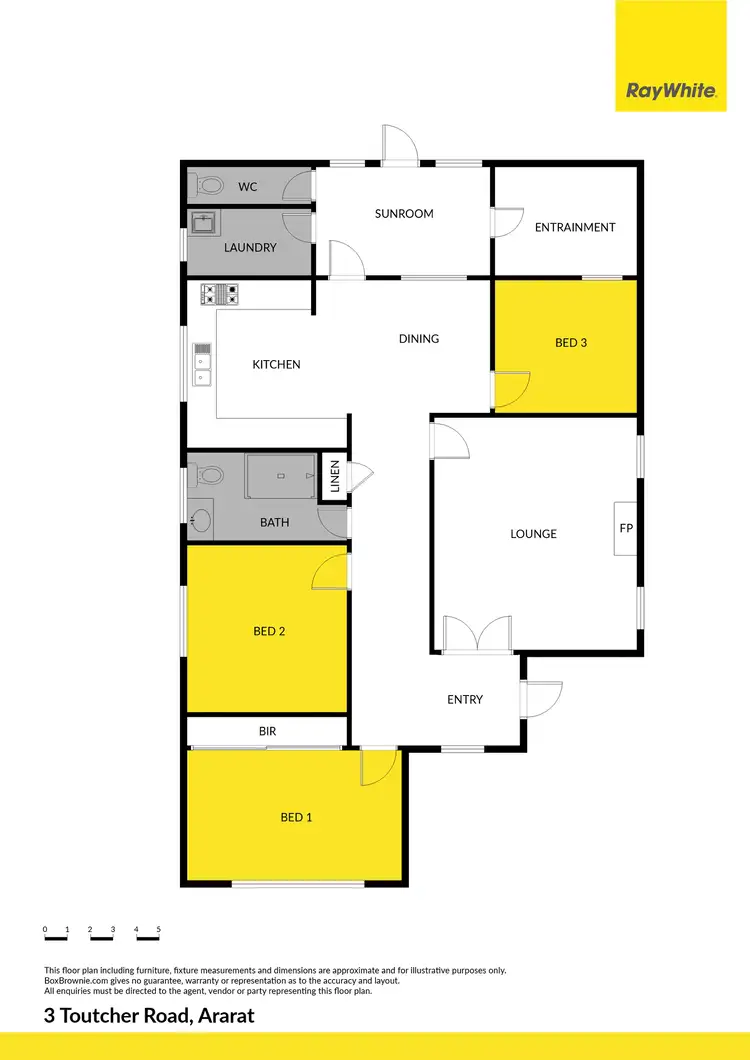 Floorplan of Homely house listing, 3 Toutcher Road, Ararat VIC 3377
