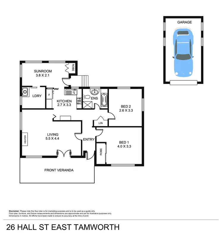 Floorplan of Homely house listing, 26 Hall Street, Tamworth NSW 2340