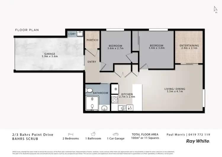 Floorplan of Homely semi-detached listing, 3A Bahrs Point Drive, Bahrs Scrub QLD 4207