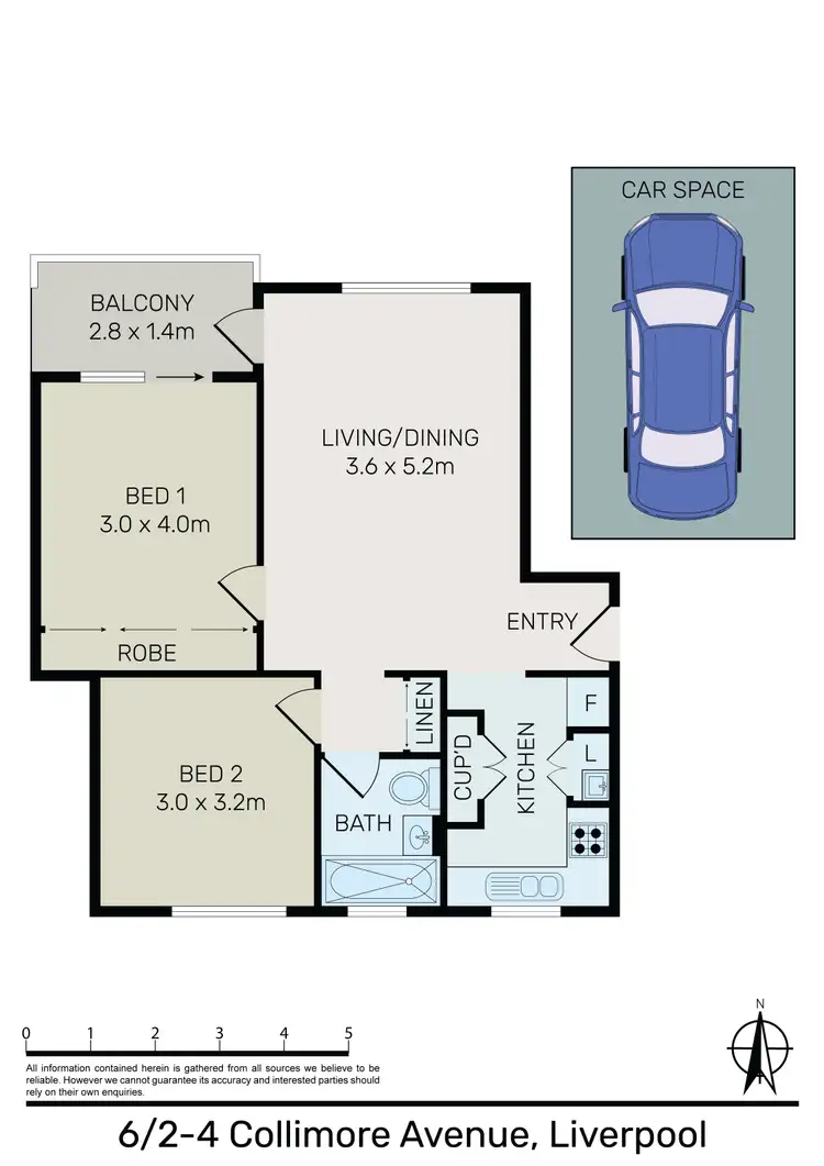 Floorplan of Homely unit listing, 6/2-4 Collimore Avenue, Liverpool NSW 2170