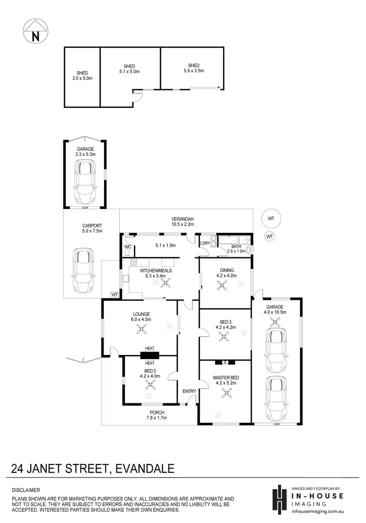 Floorplan of Homely house listing, 24 Janet Street, Evandale SA 5069