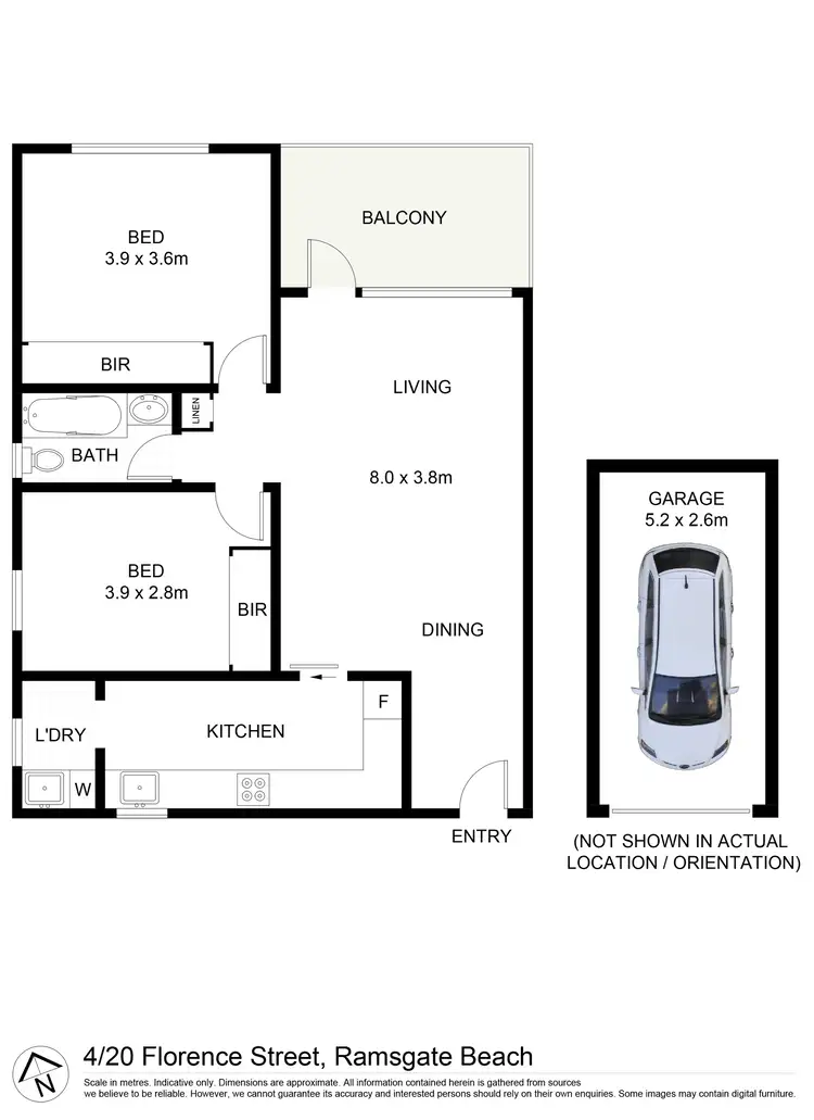 Floorplan of Homely unit listing, 4/20-22 Florence Street, Ramsgate Beach NSW 2217