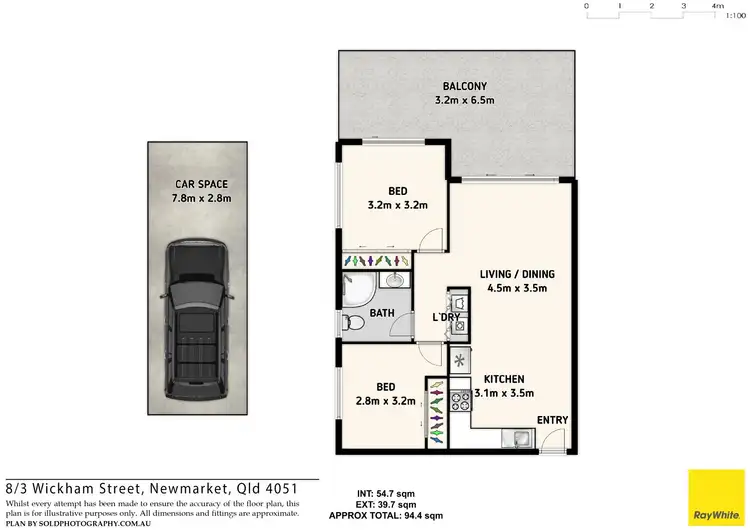 Floorplan of Homely apartment listing, 8/3 Wickham Street, Newmarket QLD 4051