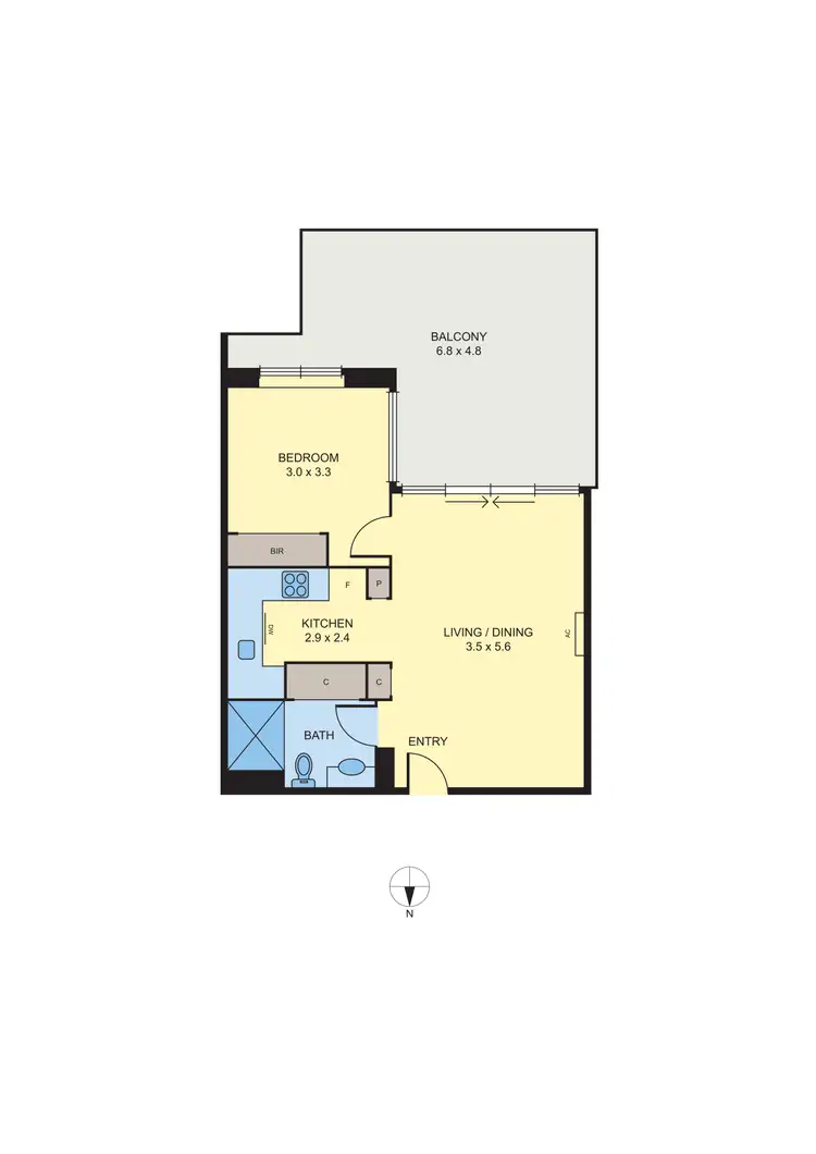 Floorplan of Homely apartment listing, 113/756 Sydney Road, Brunswick VIC 3056