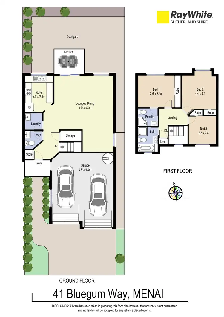 Floorplan of Homely townhouse listing, 41 Bluegum Way, Menai NSW 2234
