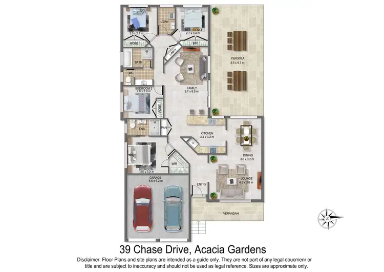 Floorplan of Homely house listing, 39 Chase Drive, Acacia Gardens NSW 2763