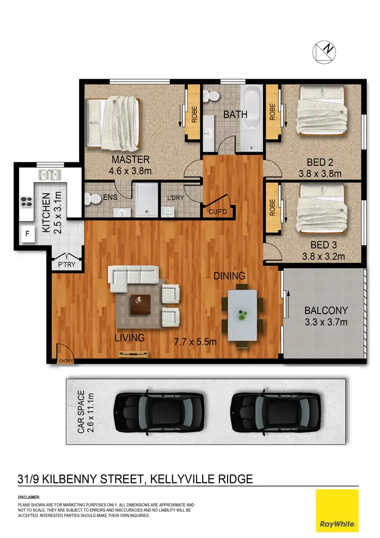 Floorplan of Homely apartment listing, 31/9 Kilbenny Street, Kellyville Ridge NSW 2155