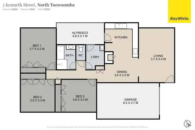 Floorplan of Homely house listing, 3 Kenneth Street, North Toowoomba QLD 4350