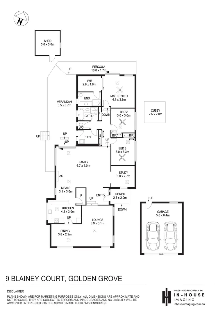 Floorplan of Homely house listing, 9 Blainey Court, Golden Grove SA 5125