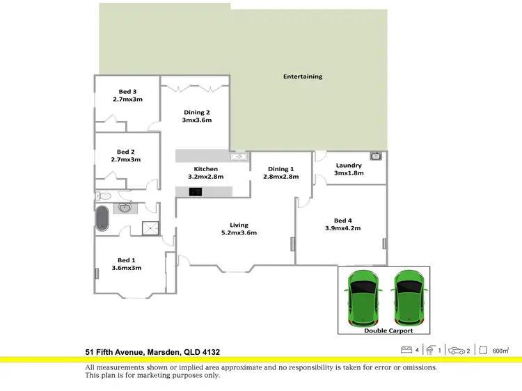 Floorplan of Homely house listing, 51 Fifth Avenue, Marsden QLD 4132