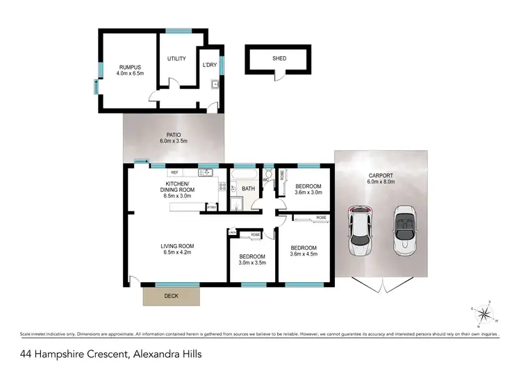 Floorplan of Homely house listing, 44 Hampshire Crescent, Alexandra Hills QLD 4161