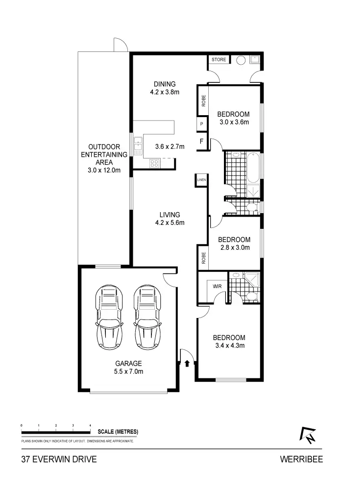 Floorplan of Homely house listing, 37 Everwin Drive, Werribee VIC 3030