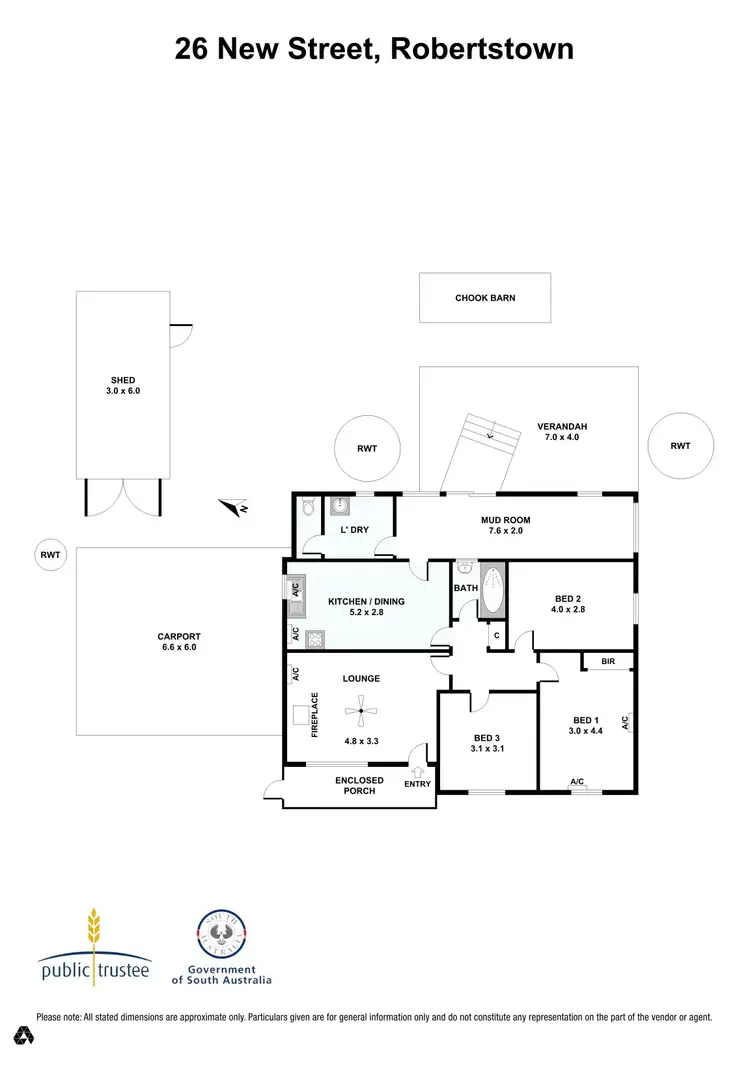 Floorplan of Homely house listing, 26 New Street, Robertstown SA 5381