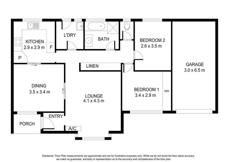 Floorplan of Homely unit listing, 2/223 Commerical Street West, Mount Gambier SA 5290