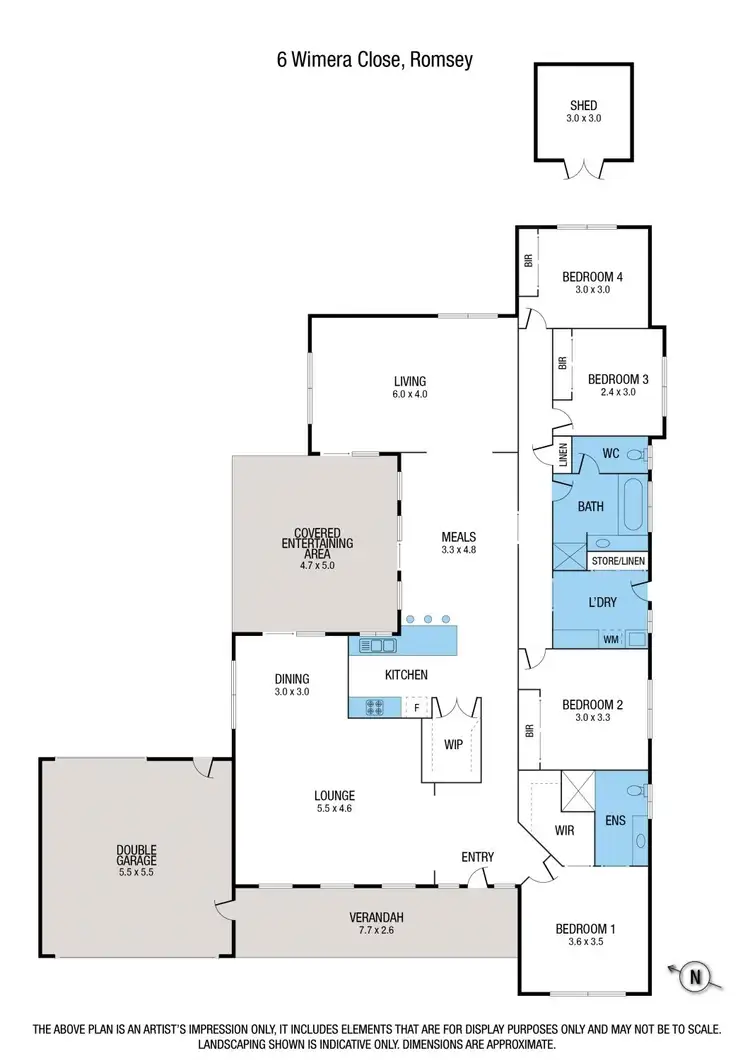 Floorplan of Homely house listing, 6 Wimera Close, Romsey VIC 3434
