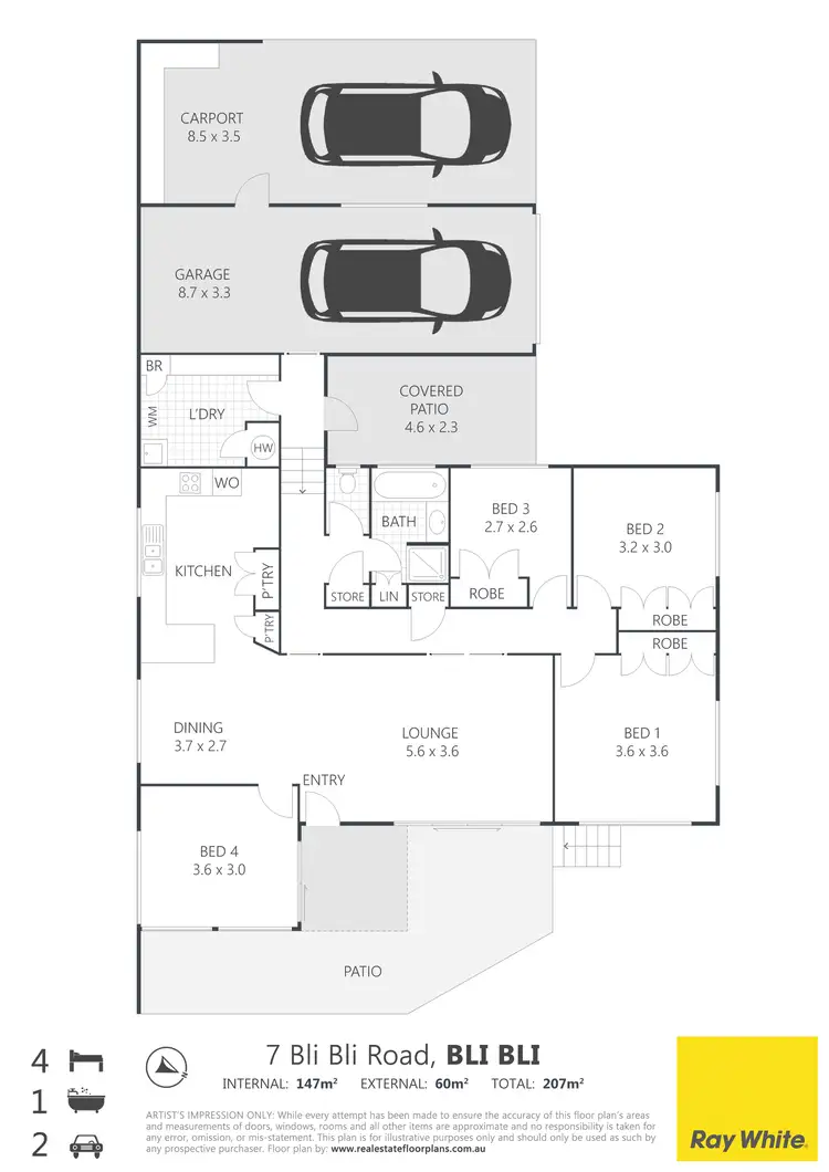 Floorplan of Homely house listing, 7 Bli Bli Road, Bli Bli QLD 4560