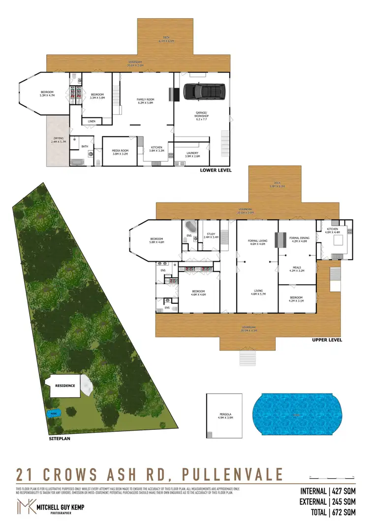 Floorplan of Homely house listing, 21 Crows Ash Road, Pullenvale QLD 4069