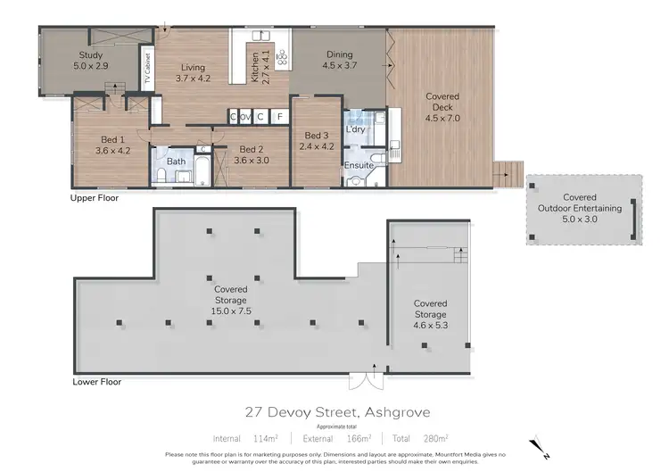 Floorplan of Homely house listing, 27 Devoy Street, Ashgrove QLD 4060