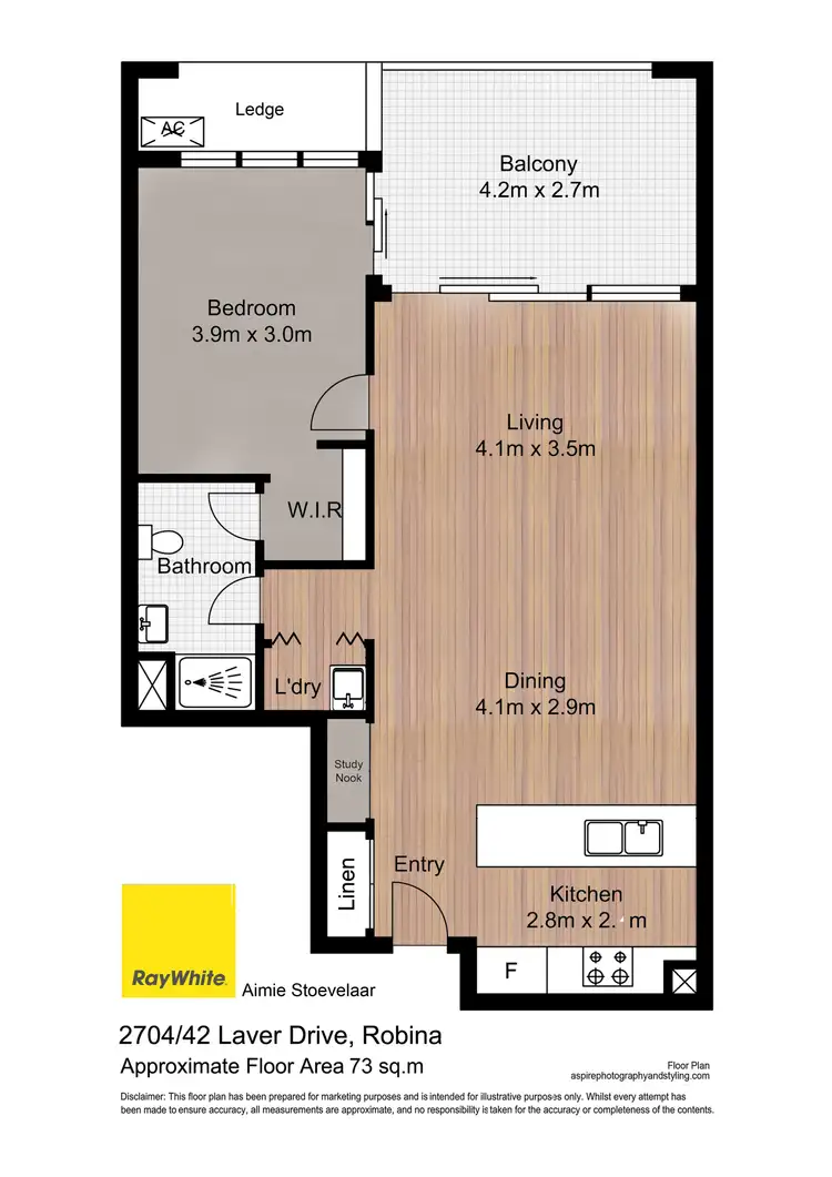 Floorplan of Homely apartment listing, 2704/42 Laver Drive, Robina QLD 4226