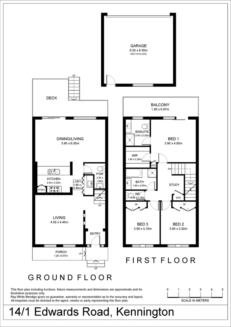 Floorplan of Homely house listing, 14/1 Edwards Road, Kennington VIC 3550