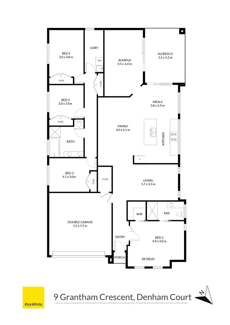 Floorplan of Homely house listing, 9 Grantham Crescent, Denham Court NSW 2565