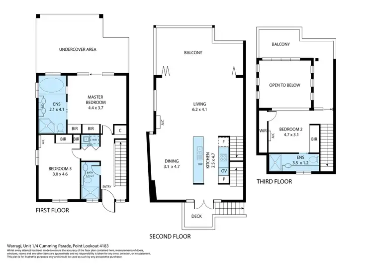 Floorplan of Homely townhouse listing, 1/4 Cumming Parade, Point Lookout QLD 4183