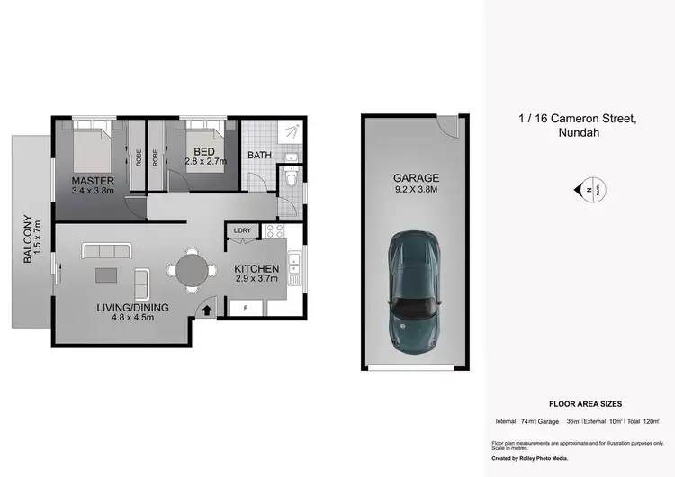 Floorplan of Homely unit listing, 1/16 Cameron Street, Nundah QLD 4012