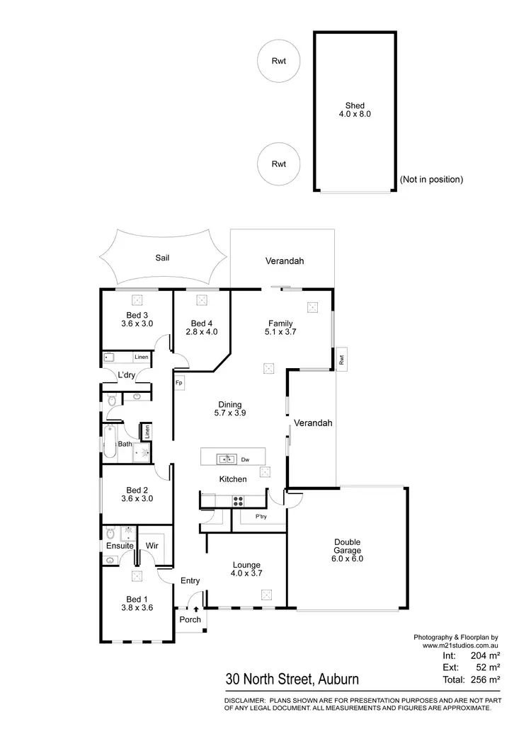 Floorplan of Homely house listing, 30 North Street, Auburn SA 5451