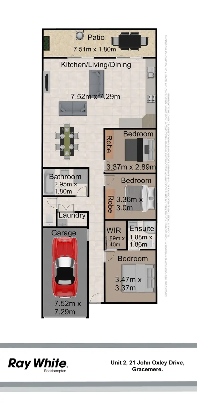Floorplan of Homely house listing, 2/21 John Oxley Drive, Gracemere QLD 4702